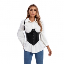 Leather style Shapewear short style crimson palace waist sealing waist clip corset waist abdominal corset top outside to wear adjustable shoulder straps
