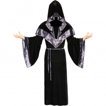 2023 Halloween hooded robe cape witch wizard canary velvet cape stage performance clothes spot