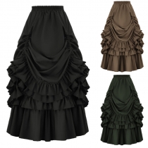 Explosive women's retro Gothic Victorian style skirt Renaissance skirt