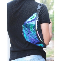 New women's Fanny pack mermaid sequin Fanny pack Europe and America fashion sports one shoulder bag cross-body sequin bag female