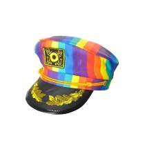 Euro-american party Color Bar Rainbow Captain Navy hat