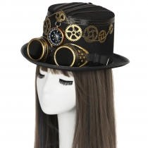 Steampunk goggles Compass Pirate Wind Robin Hood Cowboy Top Hat Goth holiday party stage show
