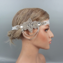 The 1920s feather head headwear gatsby ball banquet bridal feather headdress