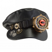 Original Hand-made Gear eye goggles Newsboy Cap punk Dark Goth riveted cap COSPLAY