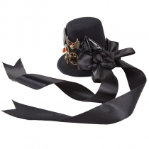 Steampunk retro lolit Small Top Hat Gear gay men's party show decoration Demon bat wing small hat