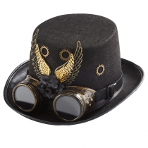 Steampunk Top hat cosplay Ball Victorian period goggles Wing gear Jazz hat