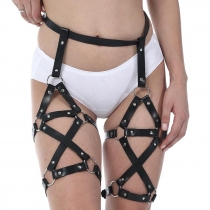 European and American punk corset leather belt leg belt one fashion sexy exaggerated garter leg belt belt belt