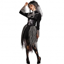 Halloween clothing style Dark Gobba, skeleton zombie bride COS clothing plays party clothing