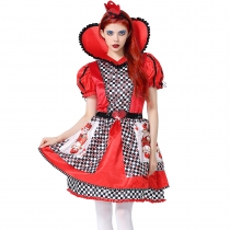 Halloween clothing new products red heart queen cosplay Alice sleepwalking Wonderland Poracle skirt