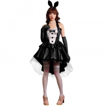 Rabbit Girl Bunny Girl pink pink perthine tail skirt night bar party bunny stage performance suit