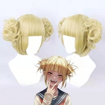 My Hero Academy Anime COS wigs, my body milk golden tiger mouth clip buns