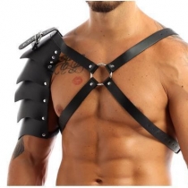 Medieval men's PU leather adjustable corset strap shoulder armor armor protective armband Radent retro