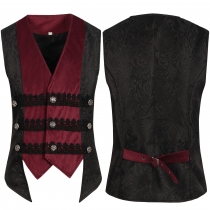 The new men's clothes medieval clothing retro men's glove vest Halloween clothing