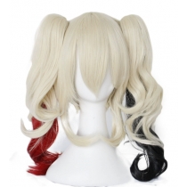 Suicide Squad Harley Quinn Joker Gradual COSplay Wig Harleen Quinzel Joker