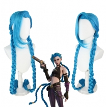 Battle of the Twin Cities Jinx cos wig lol League of Legends Rampage Loli Jinx wig wholesale