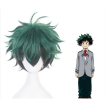 My Hero Academia Midoriya Izuku cos wig black green gradient curly style anti-curling cosplay anime
