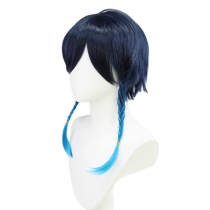 Original cos god Wendy cos wig Traveler Venti dyed gradient reverse braid cosplay braid