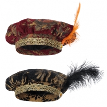 Men's medieval hats often featured feathered muffin tops, while Renaissance hats were more common in clothing and headwear.