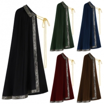 Medieval cosplay outfit, Renaissance lace short knight's cape, artistic retro shawl, Halloween.