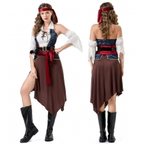 Halloween cosplay pirate costume masquerade women's adult Caribbean pirate costume Viking role-playing