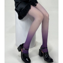 Lolita Japanese girl style white peach pink gradient stockings net red black silk color thin pants with skirt pure desire