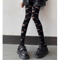 Gothic punk bandage stockings hot girl cross striped black ripped stockings bottoming pantyhose