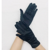 Short elastic satin gloves satin ball performance dress gloves etiquette reception jewelry gloves