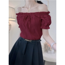 Renaissance Shirt Off The Shoulder Puff Sleeves Loose Fit Summer Tops Women