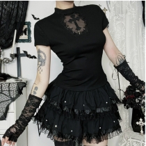 Dark Gothic style starry puffy skirt pants 2025 new fashion versatile personality hot girl skirt short women