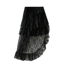 Irregular lace skirt for women 2025 spring cake skirt design high waist mid-length skirt