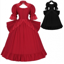 European style palace retro dress performance costume dance performance costume aristocratic evening dress female
