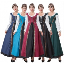 Halloween costume Victorian medieval waist-slimming court waist-length dress two-piece suit