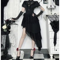 Dark Mysterious Wanderer Midi Skirt 2025 New Fashion All-match Mysterious Silhouette Midi Skirt Series
