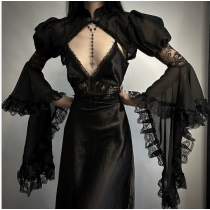 New chiffon blouse, new summer style, versatile outerwear, dark style, comfortable and versatile