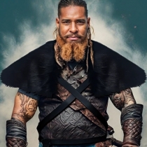 Men's Viking Warrior Faux Fur Fur Collar Shawl Role Play Costume Medieval Art Ethnic Shawl