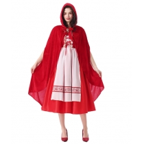 Fairy tale princess dress Halloween cape Little Red Riding Hood stage costume Christmas