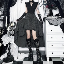 Dark series two-wear skirt 2025 new Gothic style personality street striped long skirt