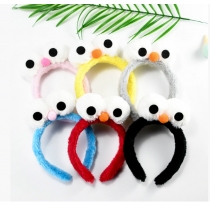 Big eyes headband cartoon headband plush big eyes cute selfie headband big eyes wash face hair sesame street headband