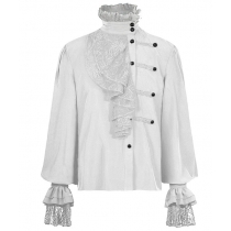Vampire shirt Renaissance Victorian medieval classical court gothic loose shirt