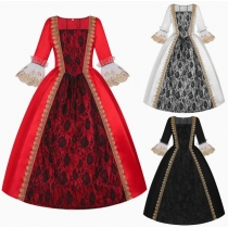 New European and American retro medieval Renaissance Victorian court dress for stage performance