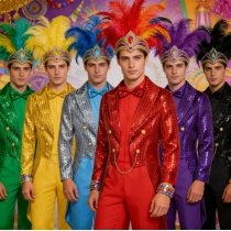 Carnival, St. Patrick's Day, Irish Green Glittering Tuxedo for Adults, Sequined and Sparkling Tuxedo Jacket