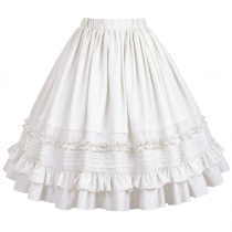 Cake-style lotus leaf skirt, waist-cinching, slimming, sweet and sexy, ruffled hem, versatile lace trim, Halloween costume.