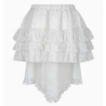 2026 New Gothic Women's Dark Lace Irregular Short Skirt, Victorian Retro Punk Subculture Short Skirt