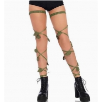 Green Tinker Bell Adult Women's Dress Tree Spirit Forest Party Fairy Flower Fairy Ivy Stockings