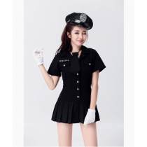 Female police officer cosplay outfit, sexy dance costume, DS nightclub performance costume, modern dance costume.