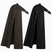 New European and American steampunk cape/half-shoulder cloak with belt medieval Halloween cosplay costume