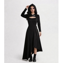 European and American medieval gothic dress, Halloween vampire cosplay, dark queen stage costume