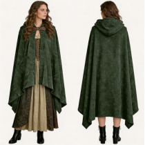 2026 Elf Knight Short Cloak Cosplay Costume, Halloween Role-Playing Elf Wizard Velvet Cloak