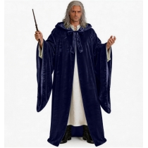 Halloween vampire wizard cloak cosplay, masquerade sorcerer death god cosplay hooded cape