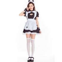 2019 new Halloween costumes stage costumes coffee waiter uniforms cute kittens